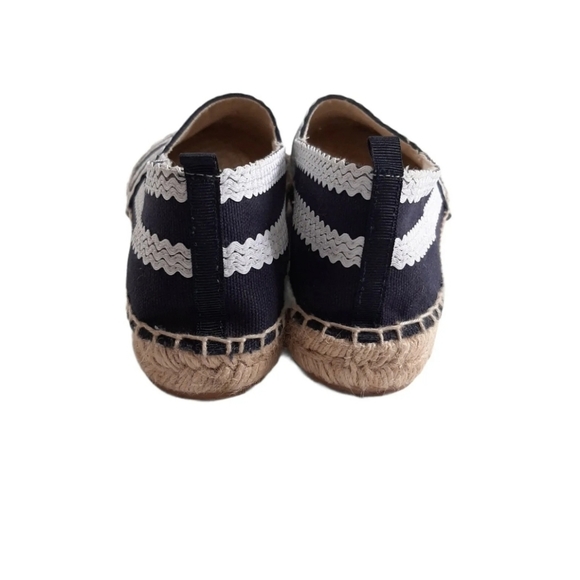 BODEN Violette Canvas Espadrilles UK Size 5 EU 38 Navy And Ivory Worn Once - Picture 5 of 10